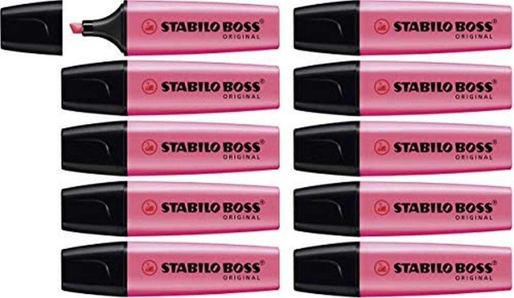 Highlighter - STABILO BOSS ORIGINAL Box of 10 Pink