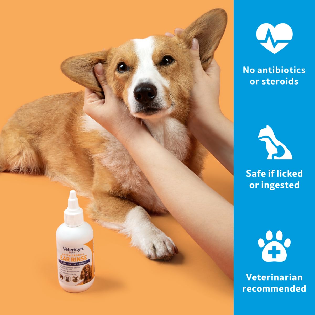Vetericyn All Animal Ear Rinse - Antimicrobial, Pain-Free Solution | 89ml 3