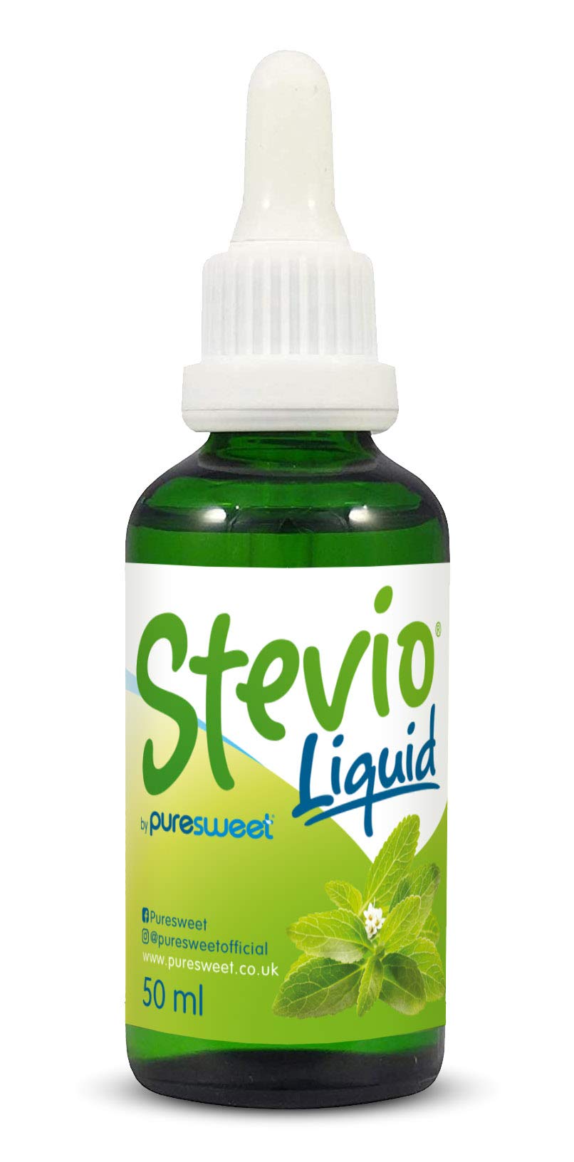 Puresweet Stevio Liquid Drops - Zero Calorie, Natural Sweetener | 50ml Glass Bottle | Keto Friendly