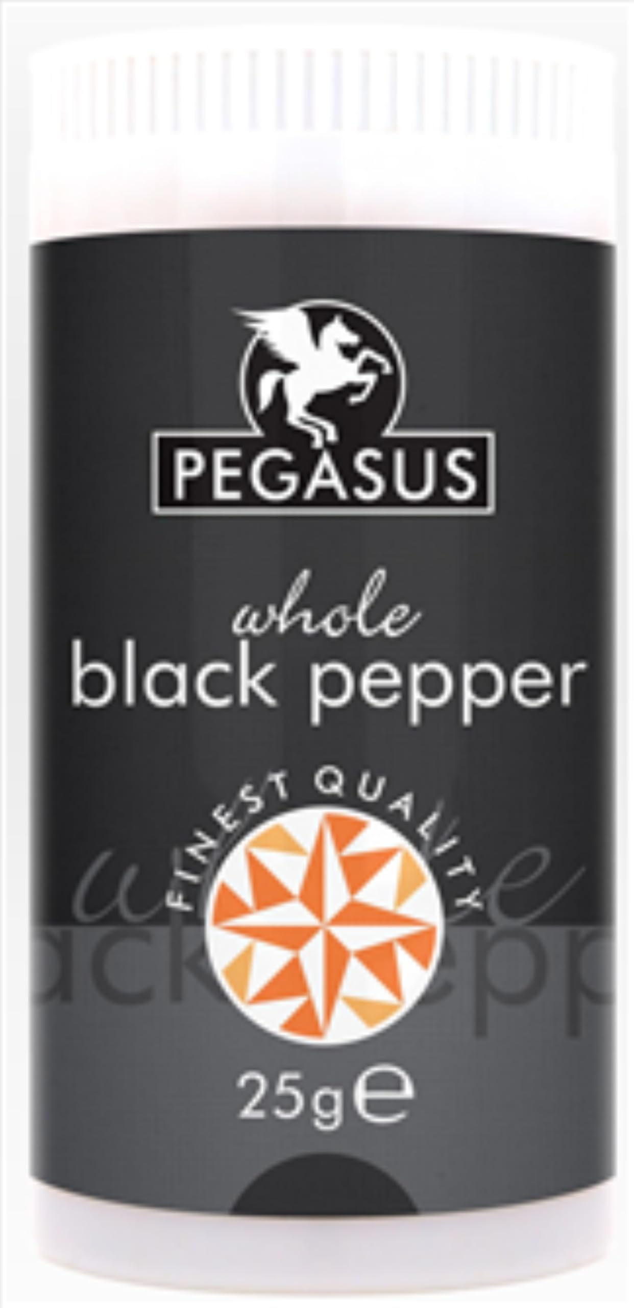 Pegasus Whole Black Pepper - 25g | Premium Peppercorns for Cooking