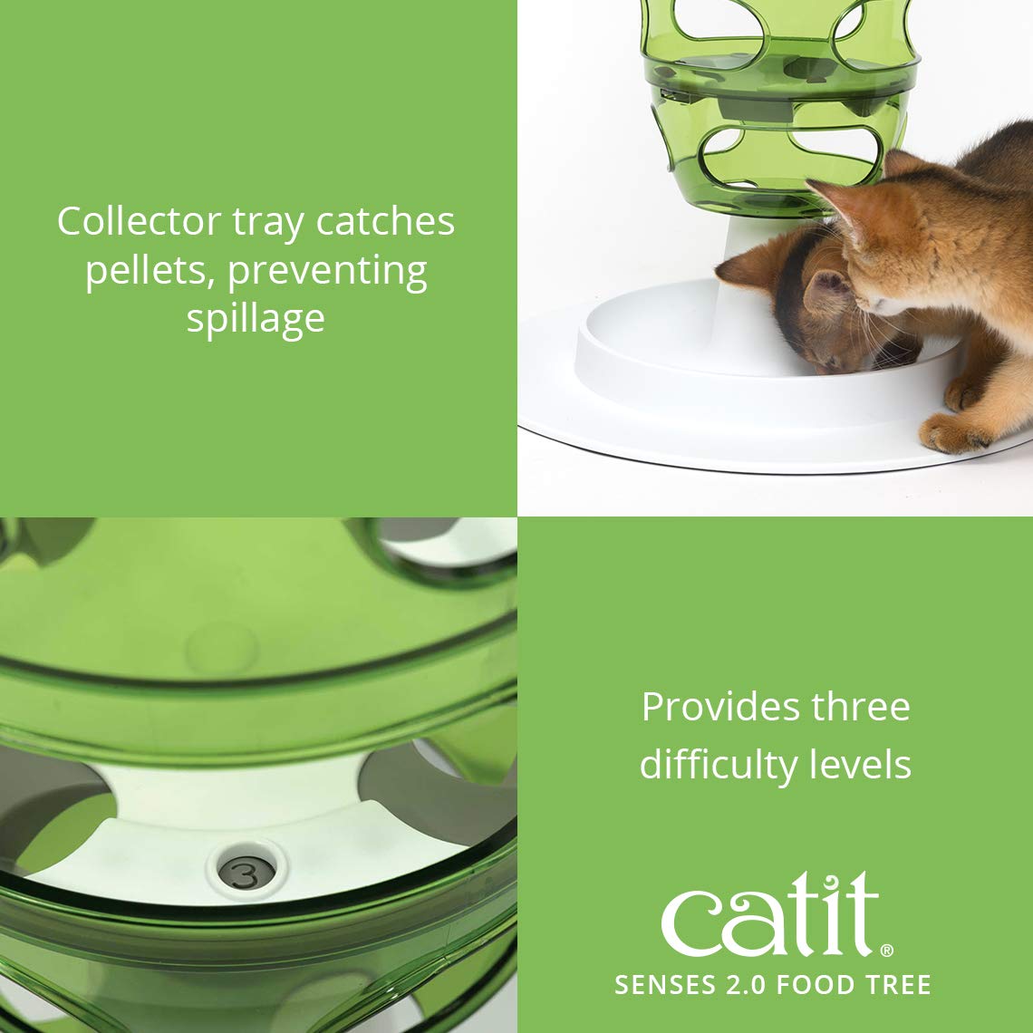 Catit Senses Food Tree Interactive Slow Feeder Puzzle for Cats | 3 Adjustable Levels 4