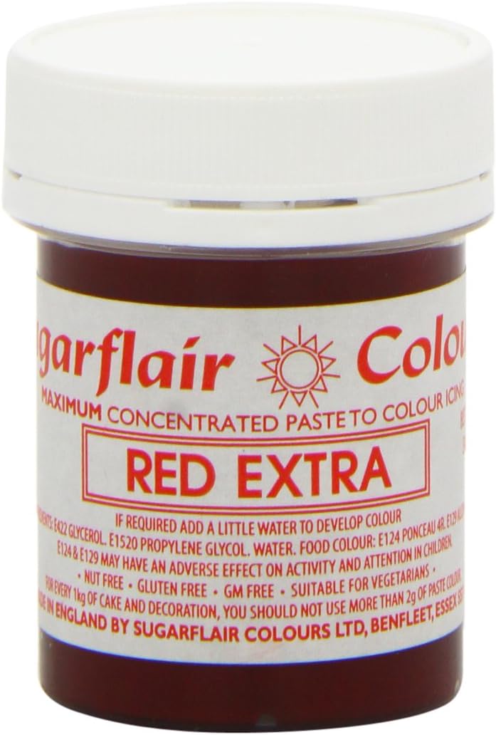 Sugarflair Rot, extra hochkonzentrierte Lebensmittelfarbpaste, 42 g 8