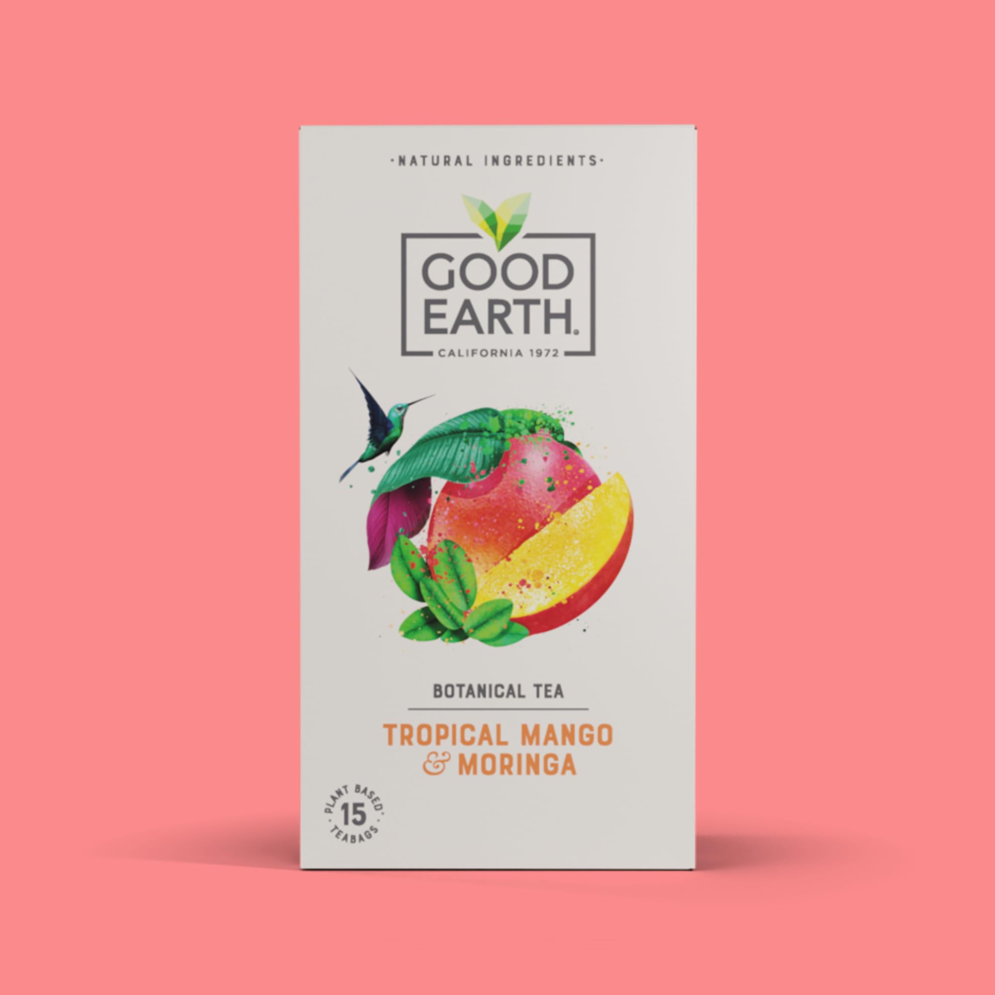 Good Earth Tea Co. Tropical Mango & Moringa Herbal Tea Bags - 15 Count, 42g 5