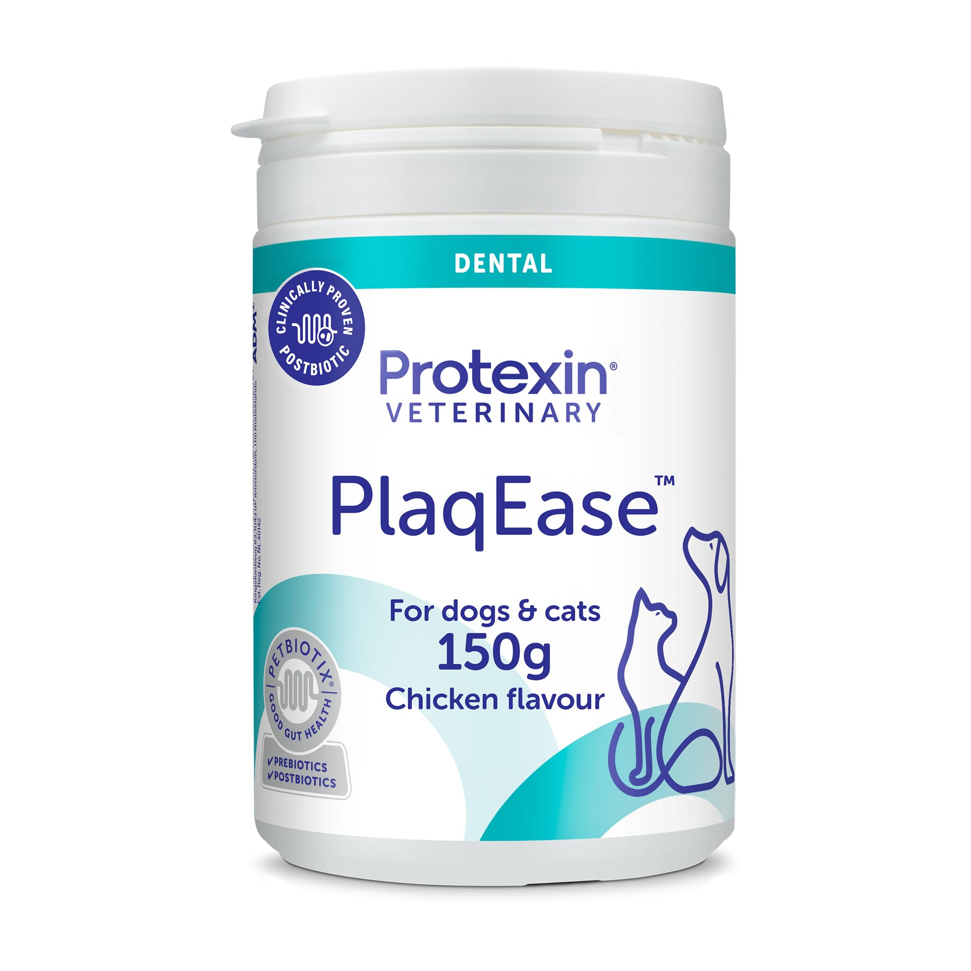 Protexin PlaqEase Dental Powder for Dogs & Cats - Controls Plaque & Bad Breath | 150g