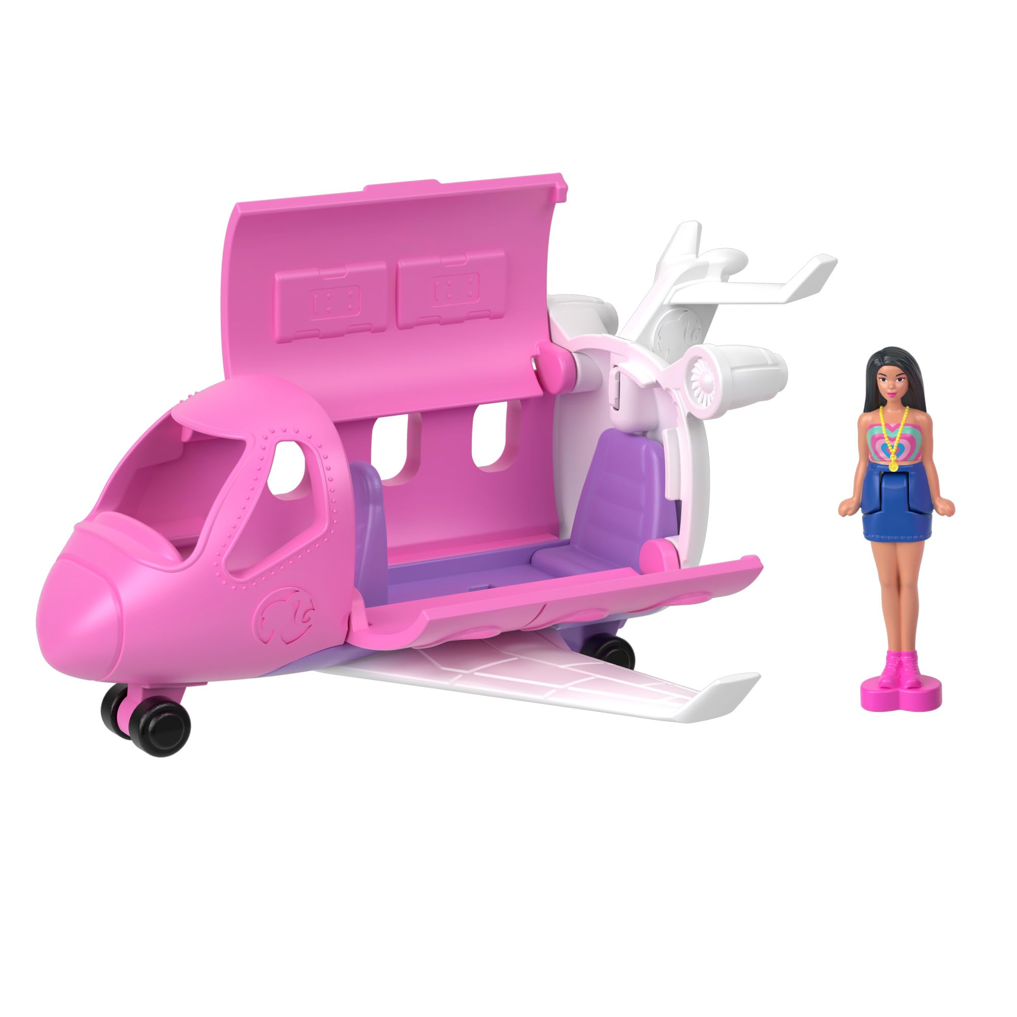 Mini BarbieLand World of Bundle - Playset with DreamHouse, 4 Dolls & 3 Vehicles