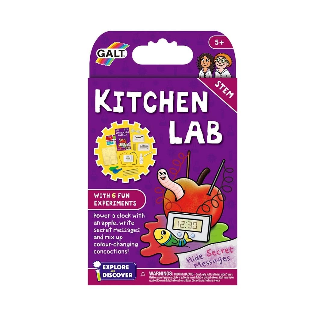 Galt Toys Kitchen Lab Science Kit - 6 Experiments for STEM Learning | Ages 5+