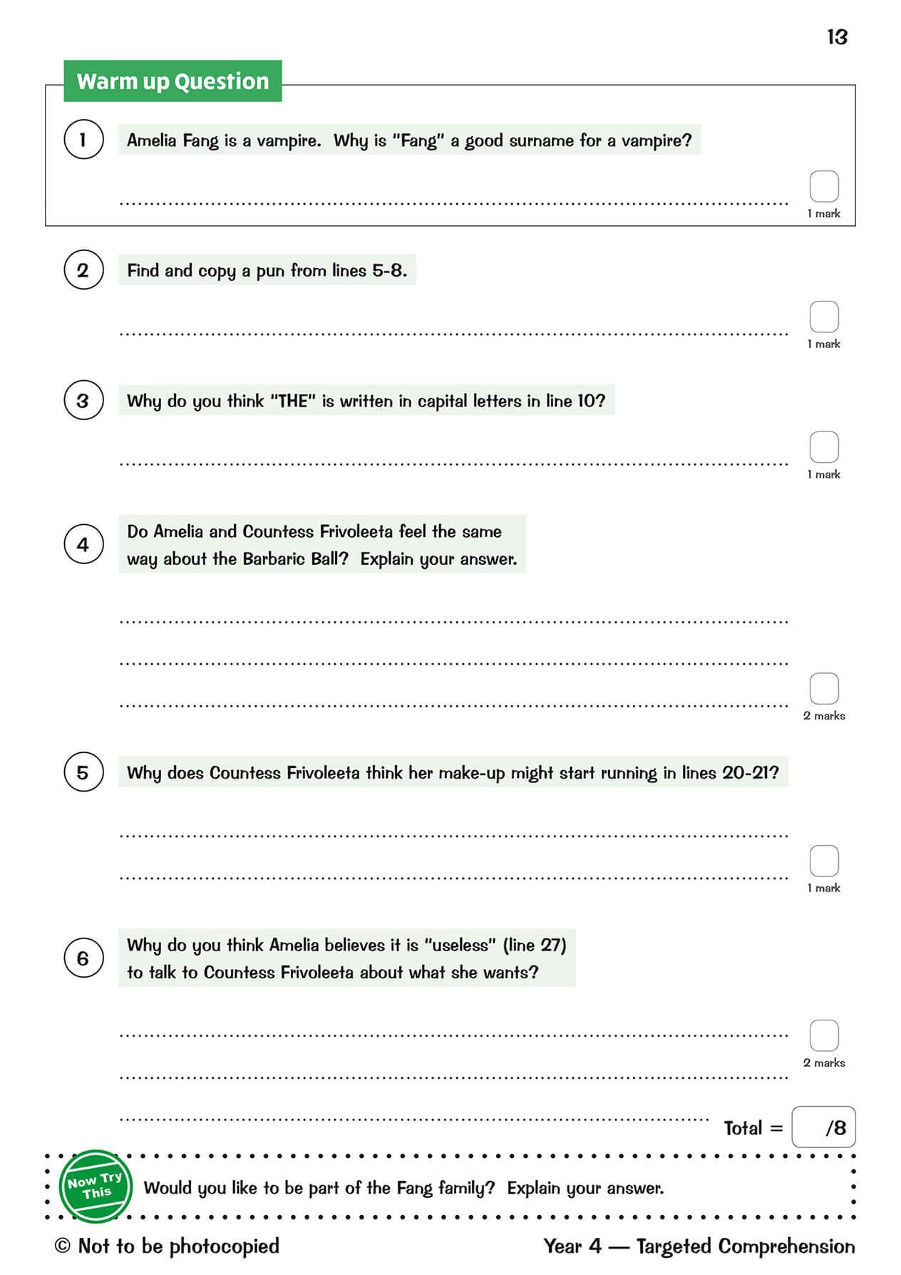CGP New KS2 English Targeted Question Book: Year 4 Reading Comprehension - Book 1 (with Answers) 3