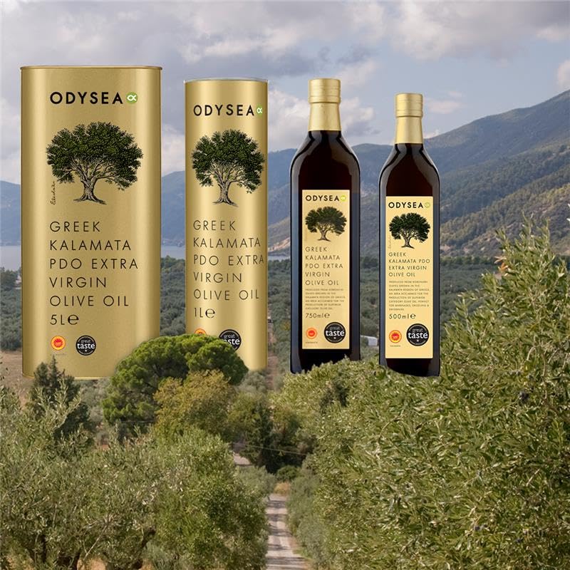Odysea PDO Kalamata Extra Virgin Olive Oil - Cold Pressed | Polyphenol-Rich Koroneiki Olives | 500ml Glass Bottle 4