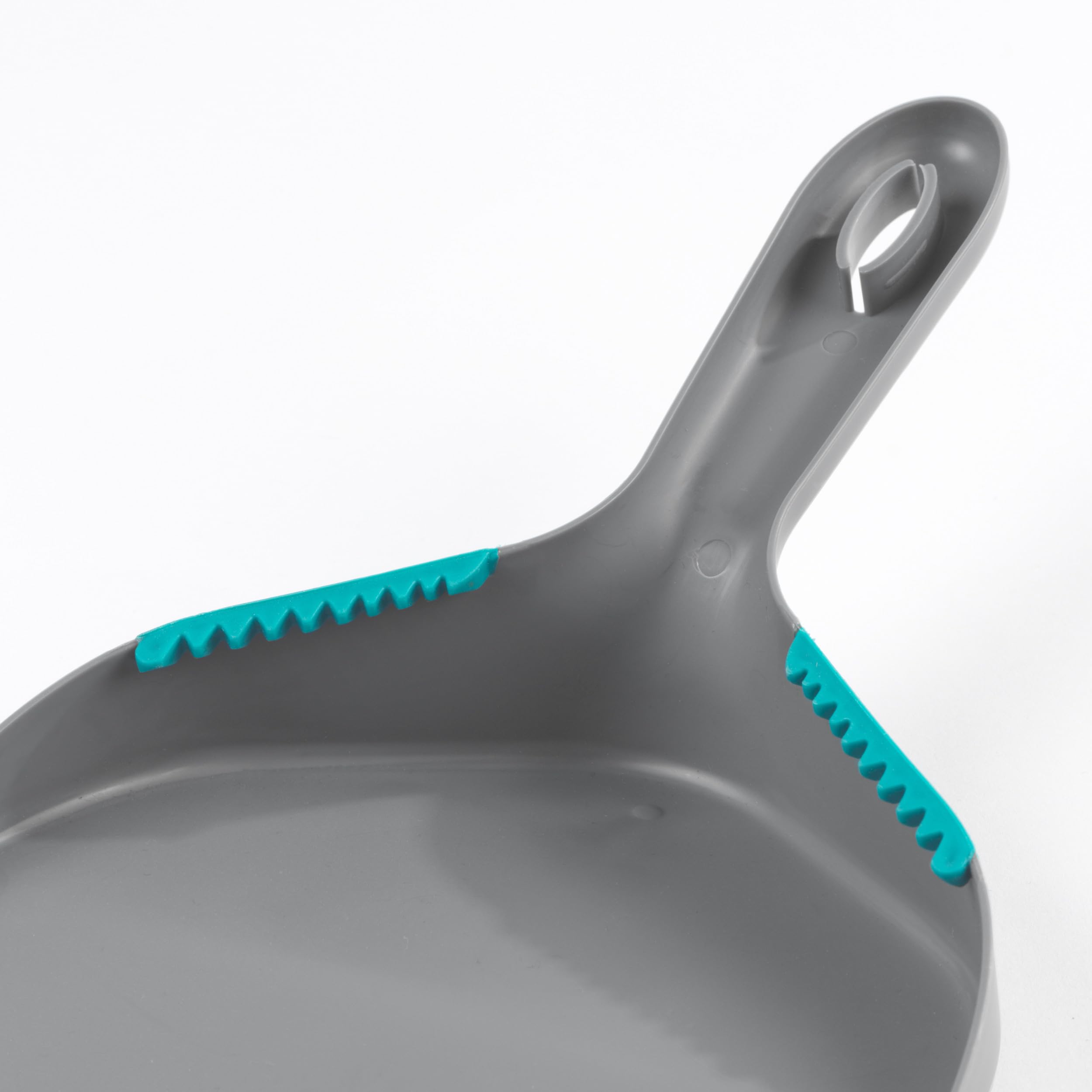 Beldray Antibac Countertop Dustpan & Brush Set - Compact Storage, Grey & Turquoise 4