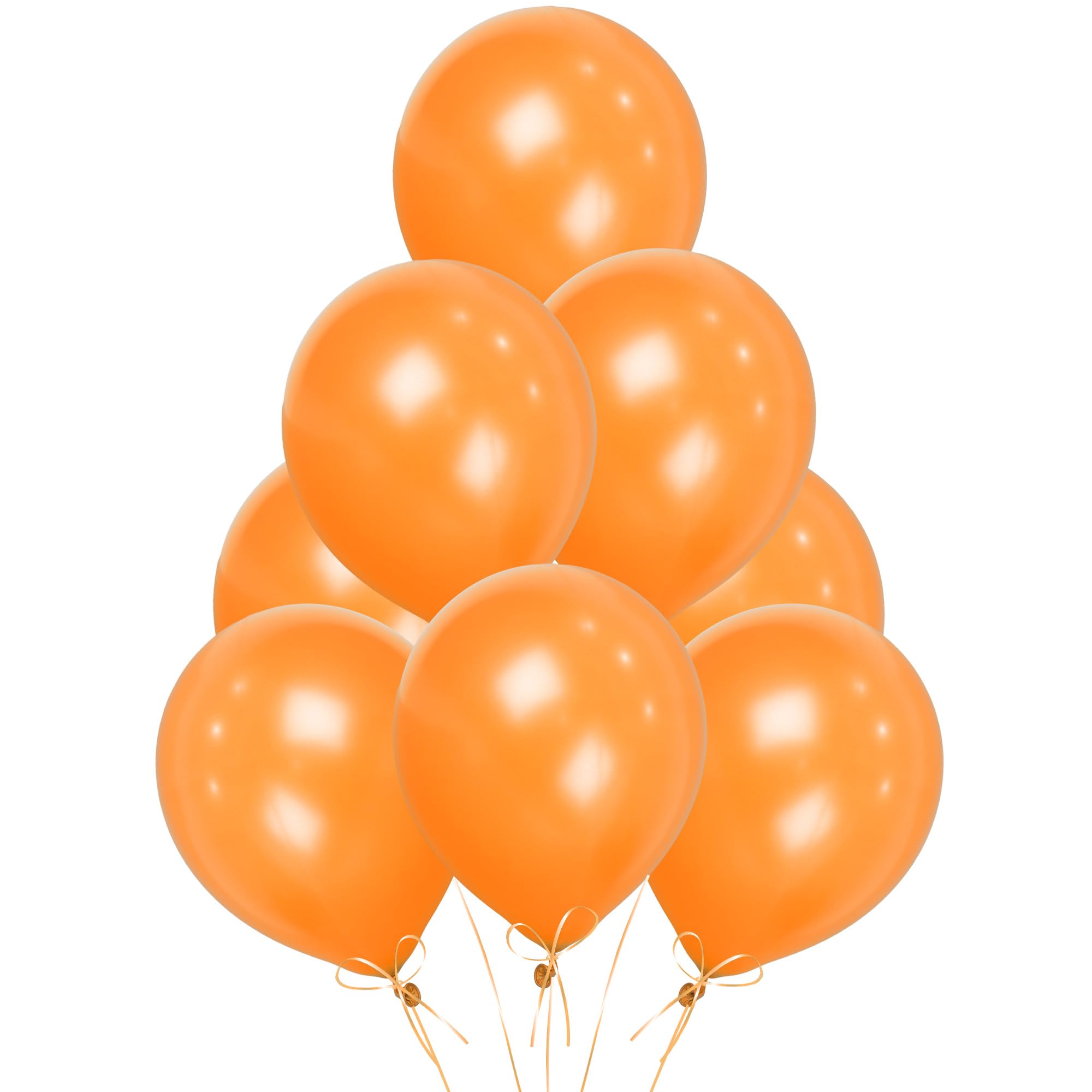 SHATCHI Orange Balloons - 10 Pack, 12 Inch Thick Latex, Biodegradable | Supports Helium & Air