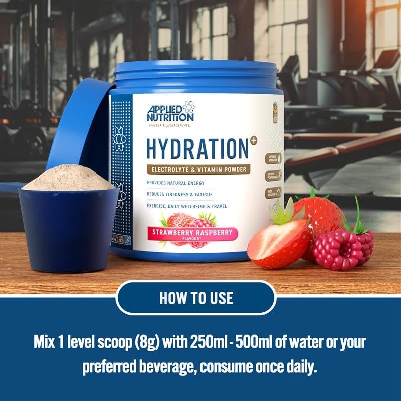 Applied Nutrition Hydration+ Electrolytes & Vitamin Powder Sugar-Free | 240g Tub | Vegan, Halal 5