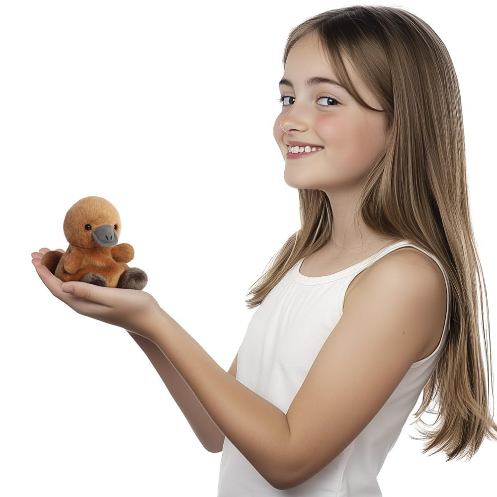 AURORA Palm Pals Patty Platypus Soft Toy | 13cm | Suitable from Birth | Brown 3