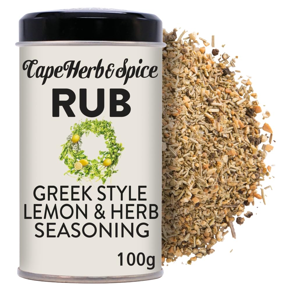 Cape Herb & Spice Greek Style Lemon & Herb Rub - 4 Pack of 100g | Vegan Friendly