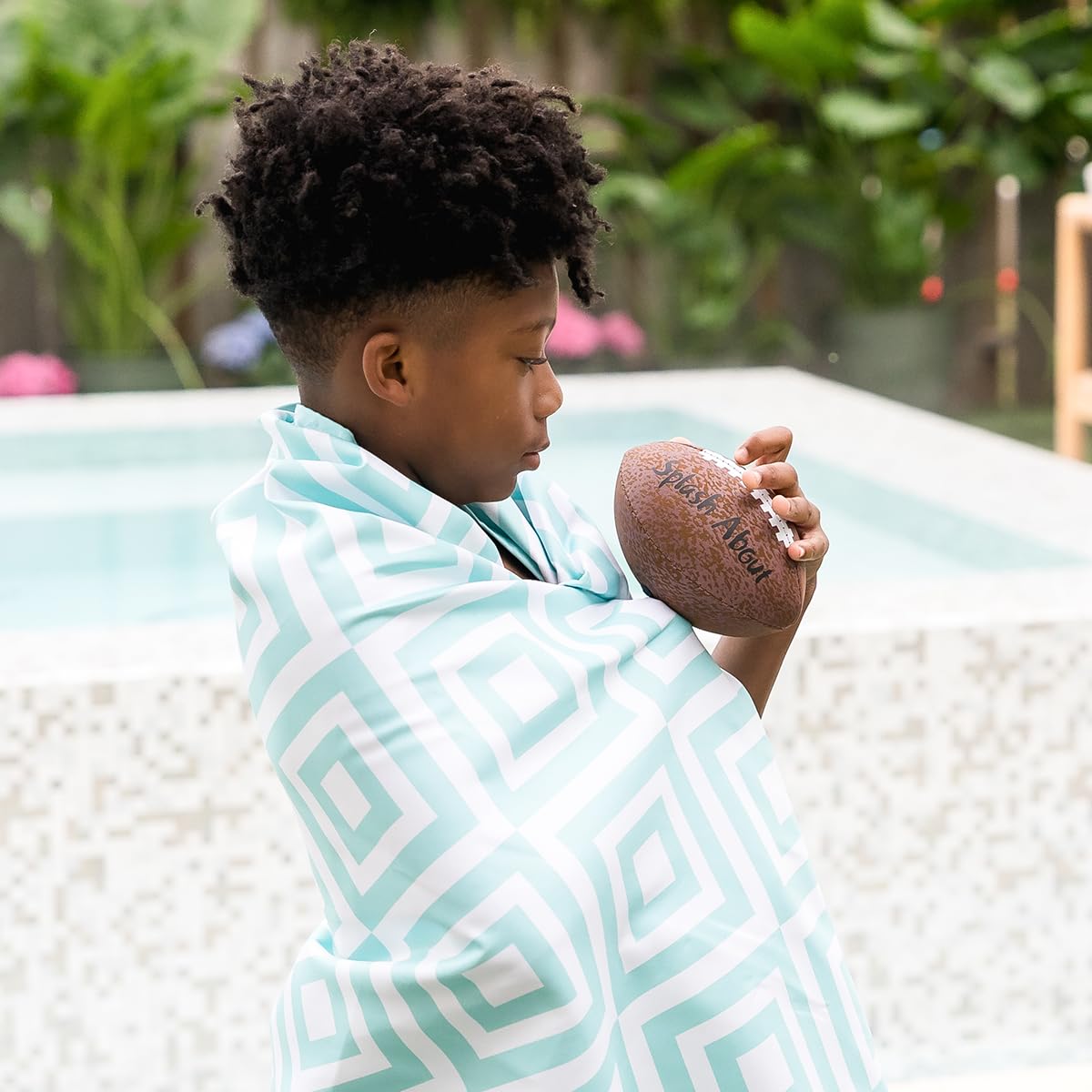 Splash About Oval Sports Ball - Air-Filled, Lightweight, Safe for Pools | Brown | Ages 6+ 5