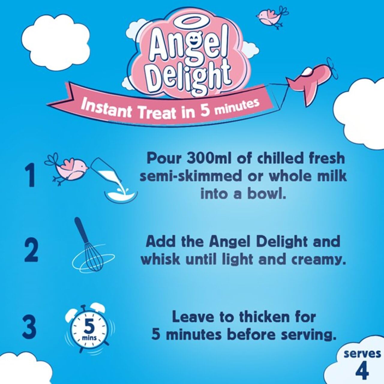 Angel Delight - Instant-Dessertmischung mit Erdbeergeschmack, 59 g Beutel 3