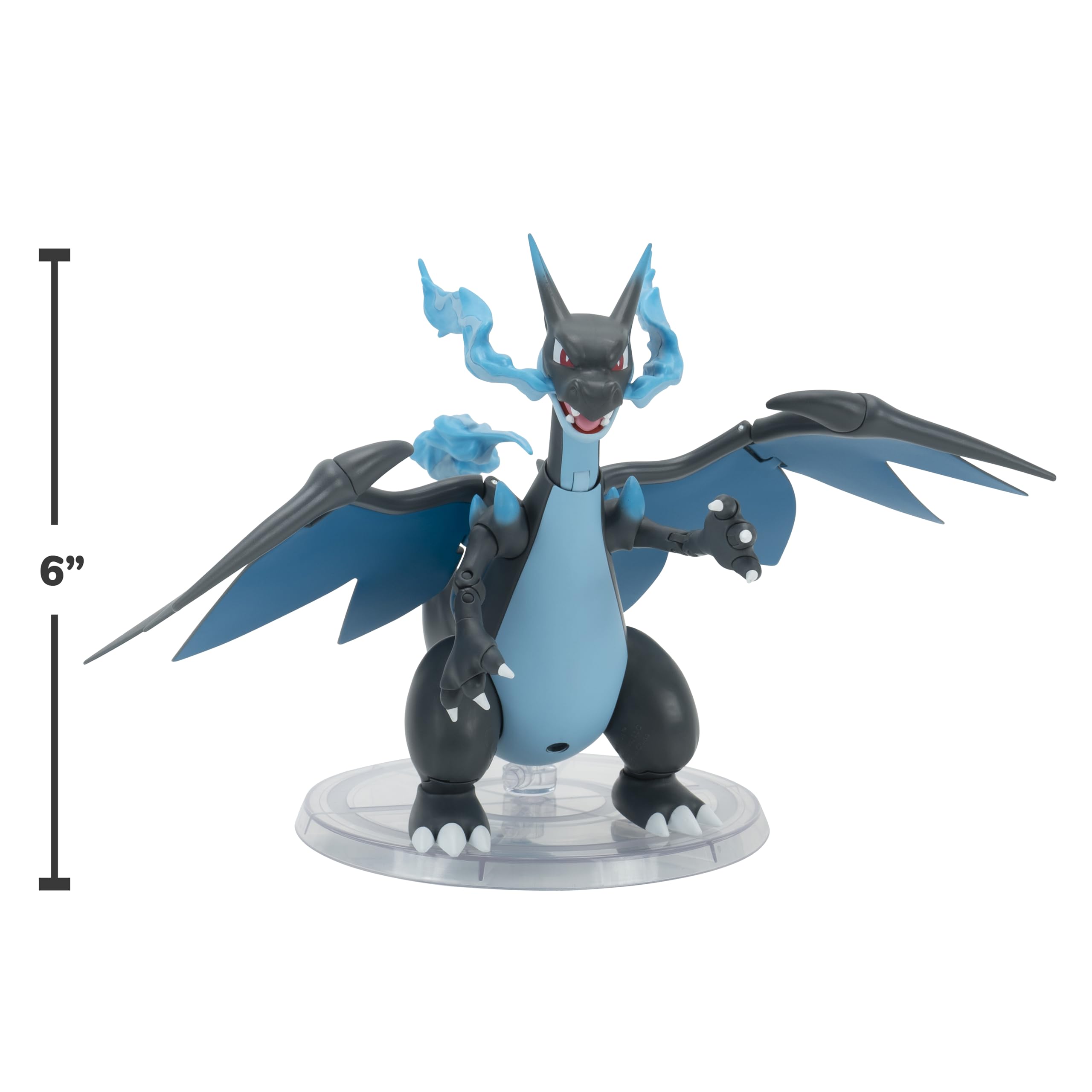 Pokémon Select Mega Charizard X Action Figure - 6-Inch, Super Articulated | Jazwares 6