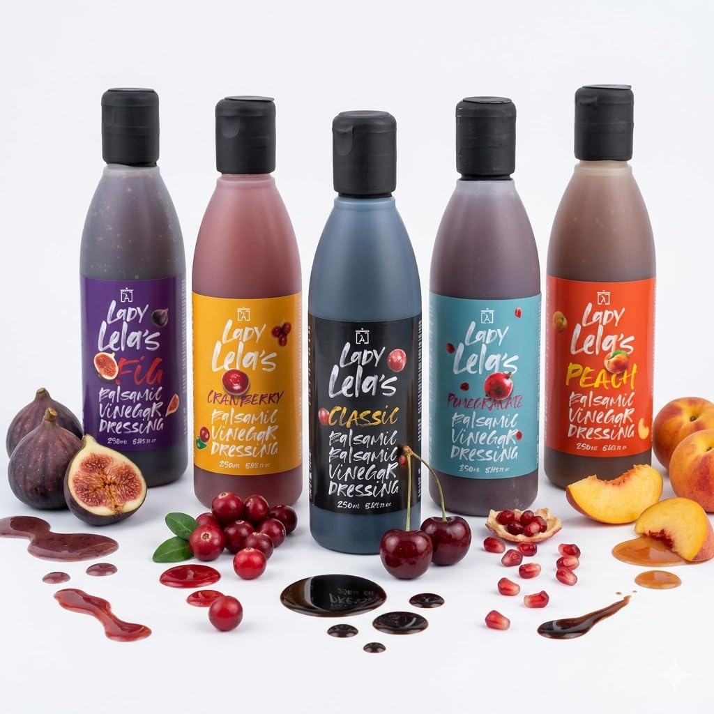 To Filema Tis Lelas Lady Lela’s Greek Balsamic Cranberry Dressing - 2 x 250ml (500ml Total)