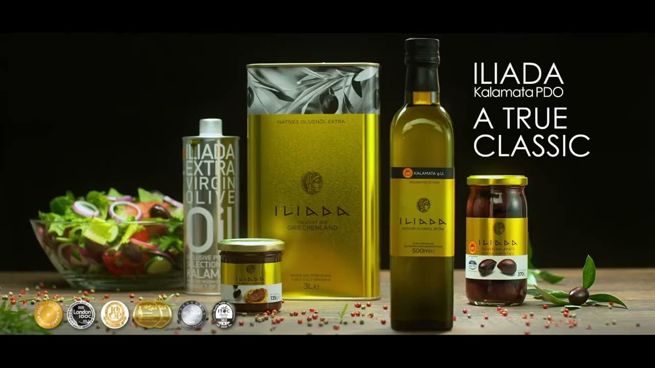 Iliada Kalamata Natives Olivenöl Extra - Basilikumgeschmack, 750 ml