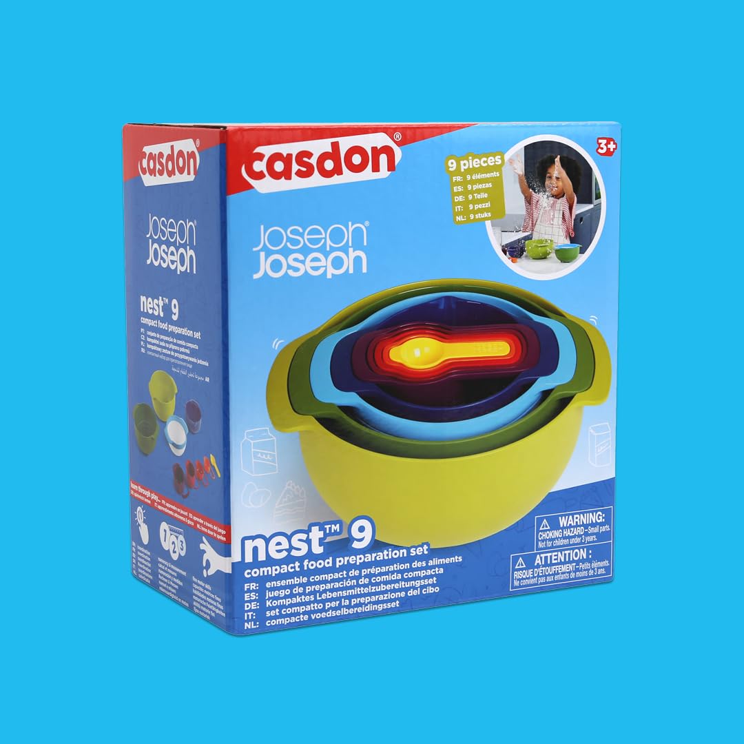 Casdon Joseph Joseph Nest 9 Toy Food Prep Set | Colourful Plastic Kitchen Roleplay | Ages 3+ 7