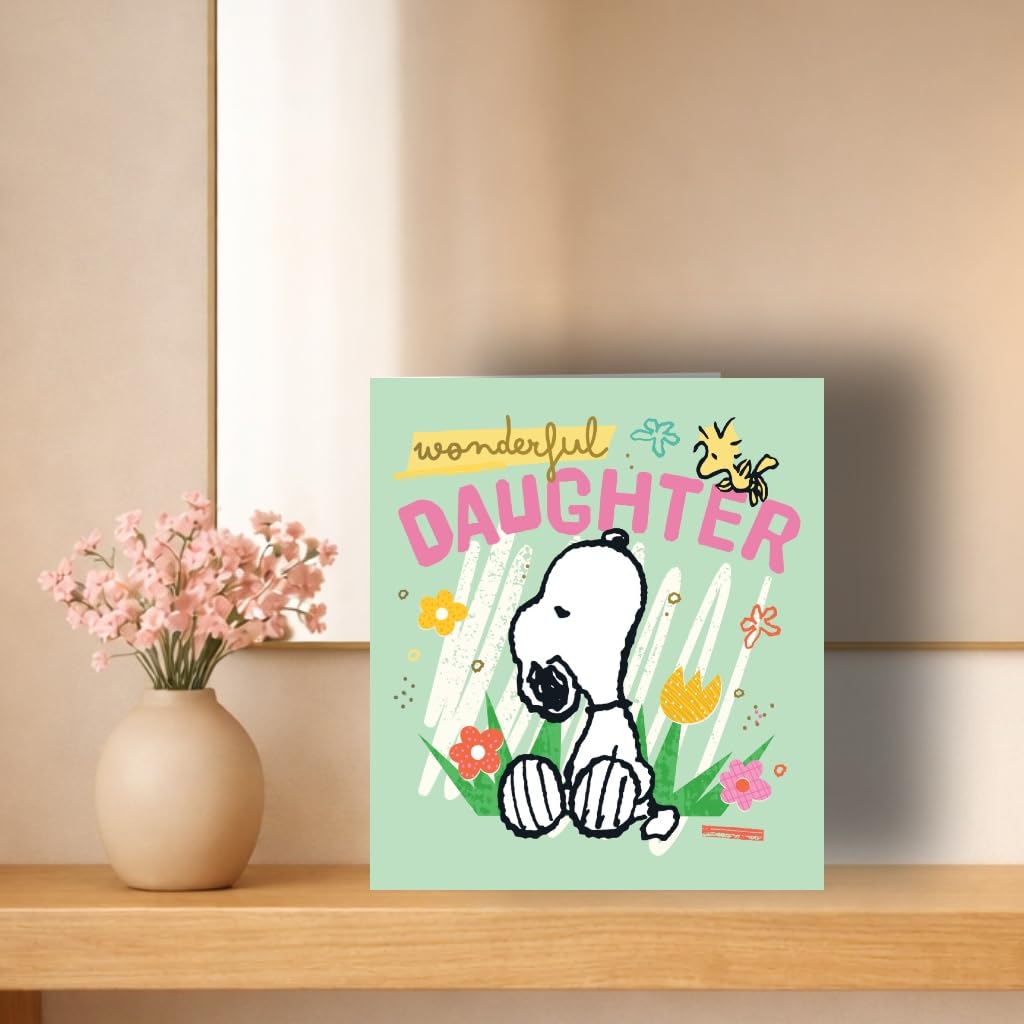 Danilo Promotions LTD Peanuts Wonderful Daughter Birthday Card | Snoopy Design | Standard Size