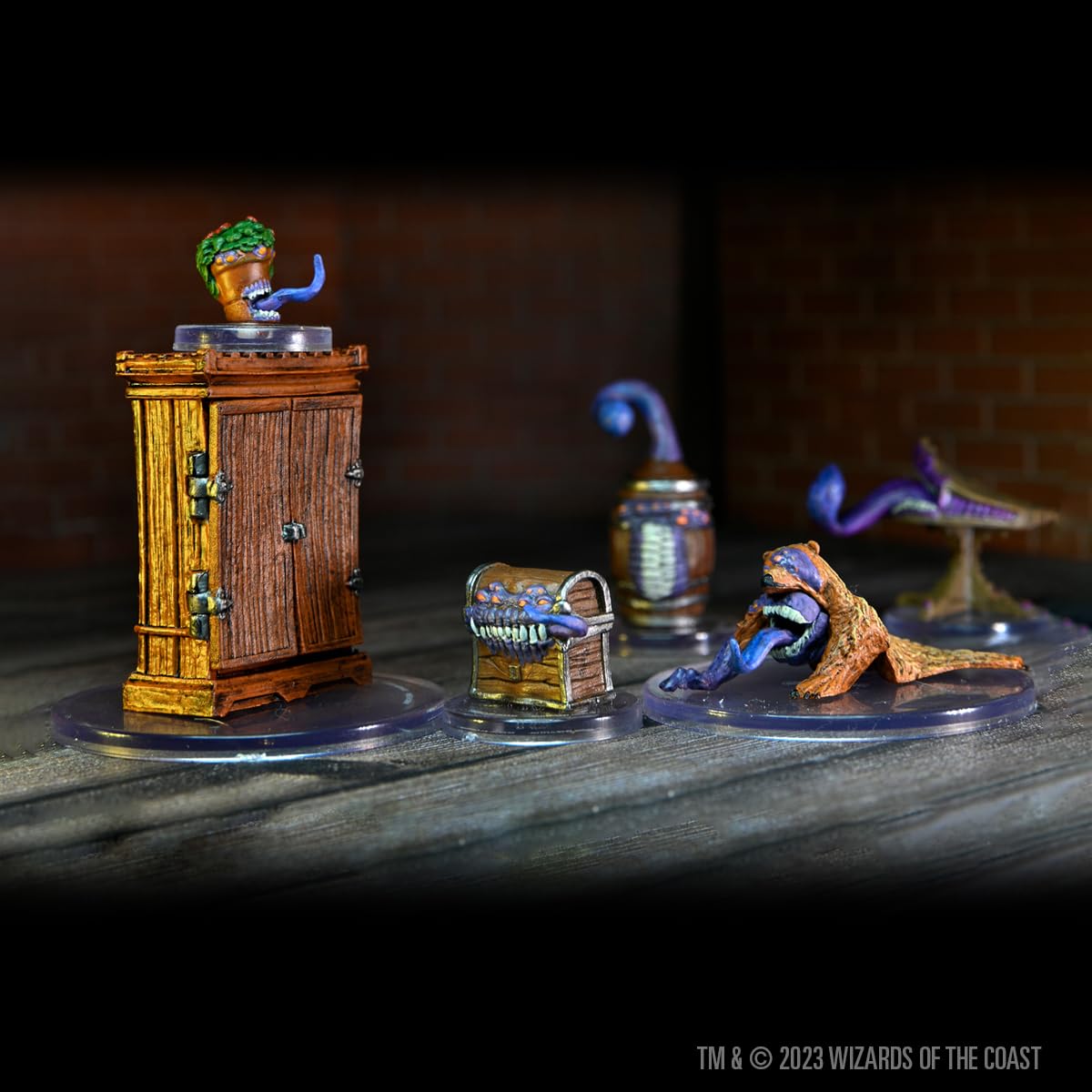 WizKids D&D Icons of the Realms: Mimic Colony Warband | 7 Pre-painted Plastic Miniatures 7