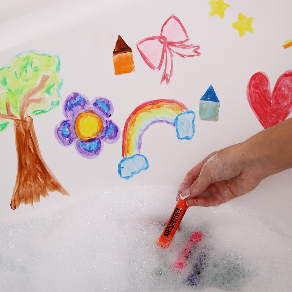 ZIMPLI 10 Count Large Baff Paint Sticks - Stain Free Bath Crayons for Kids | Water Repellent | Multicolor 4