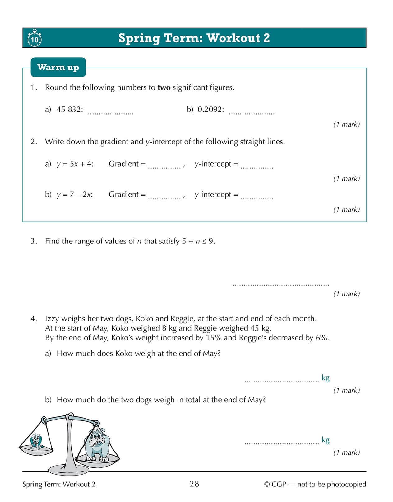 CGP New KS3 Maths 10-Minute Weekly Workouts - Year 9 | Paperback | 88 Pages 4
