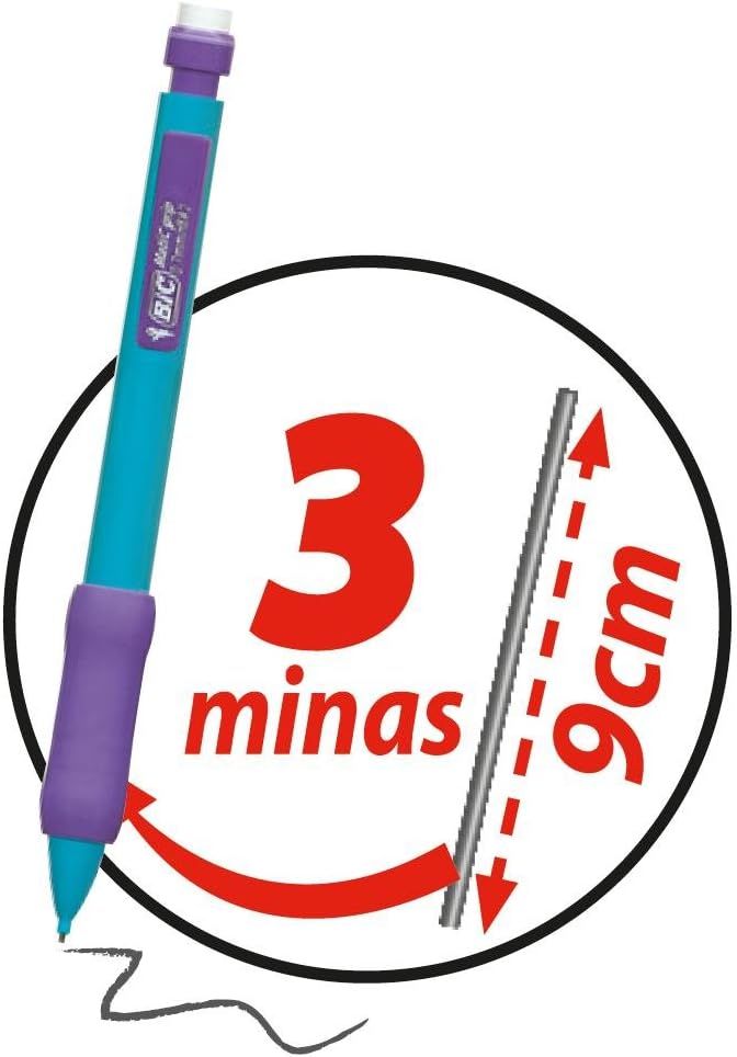 BIC Matic Original Comfort, Mechanical Pencils with 0.7mm Pressure Resistant HB Lead, Assorted Barrel Colours, Pack of 12 6