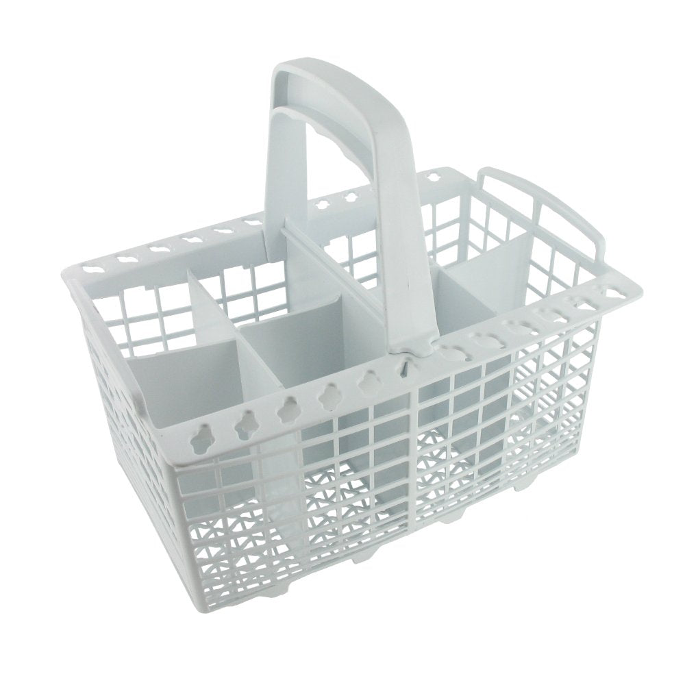 Europart 8-Compartment Plastic Cutlery Basket with Handle | White | 250x100x140mm 1