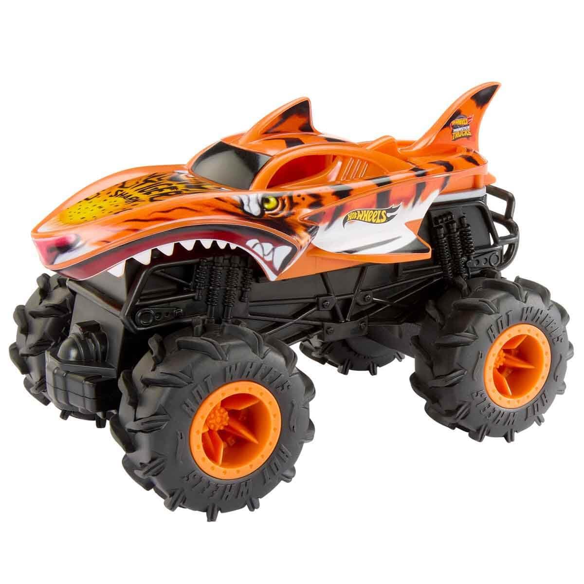 Hot Wheels Monster Trucks HW Tiger Shark RC Car - 1:24 Scale, 5 MPH, 100 ft Range 4