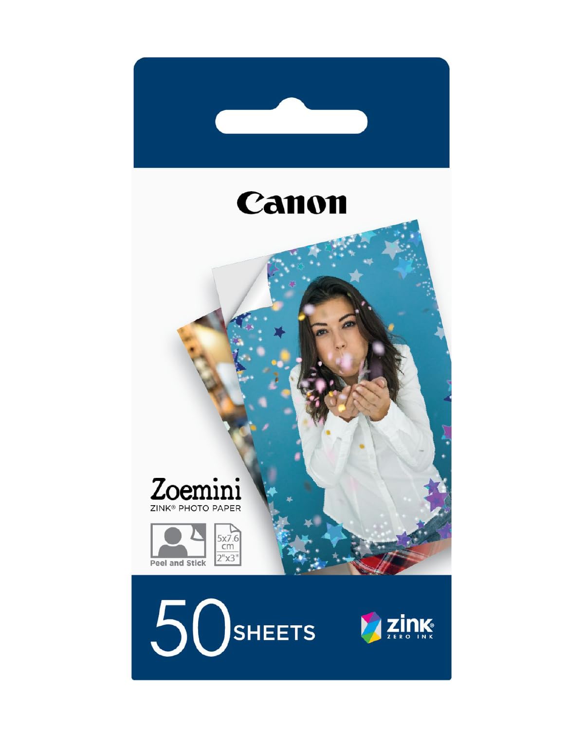 Canon Zink Photo Paper - Sticky-Backed 2x3 Inch Sticker Prints | 50 Sheets