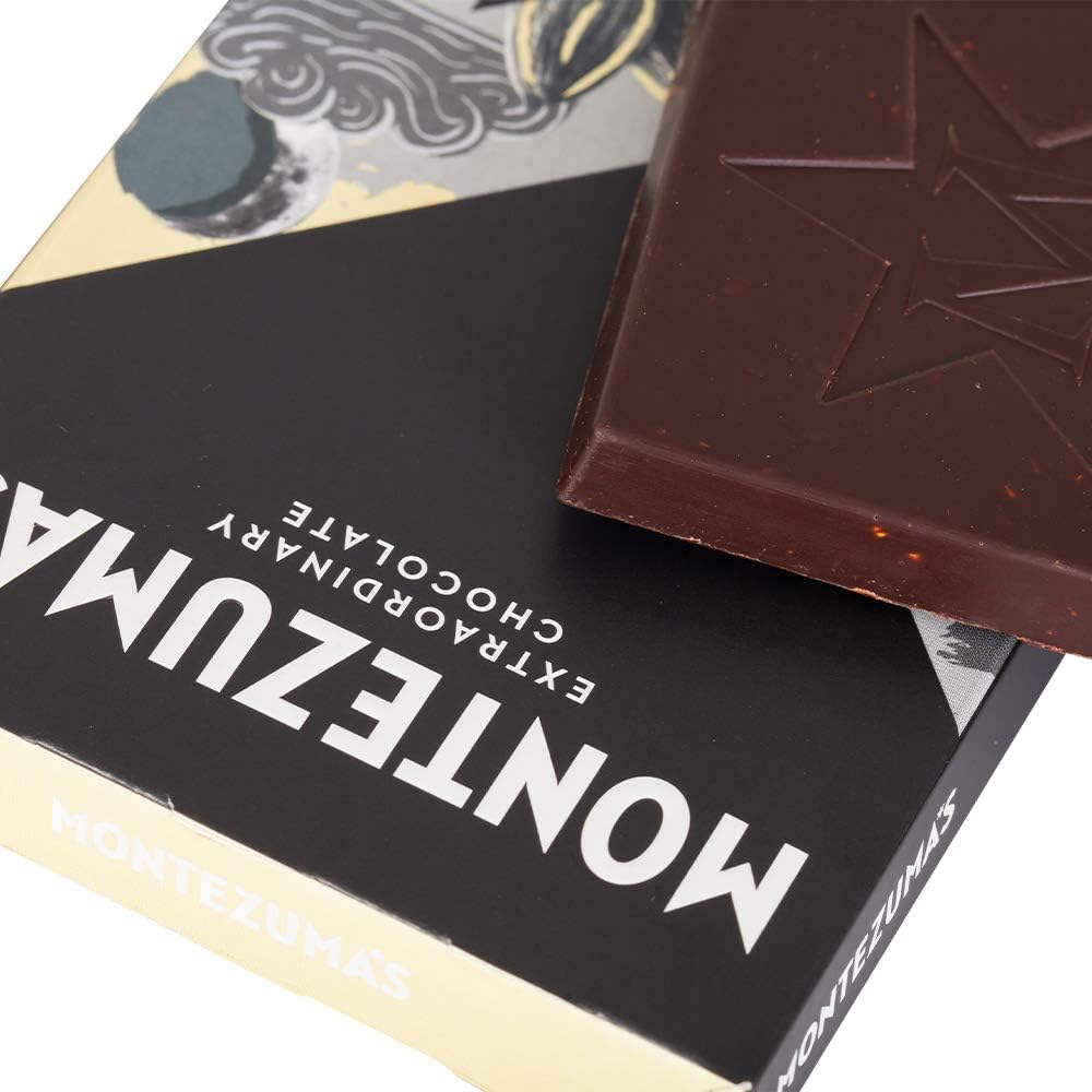 Montezuma - Absolute Black 100% Kakao Zartbitterschokolade mit Mandeln 90g Tafel 4