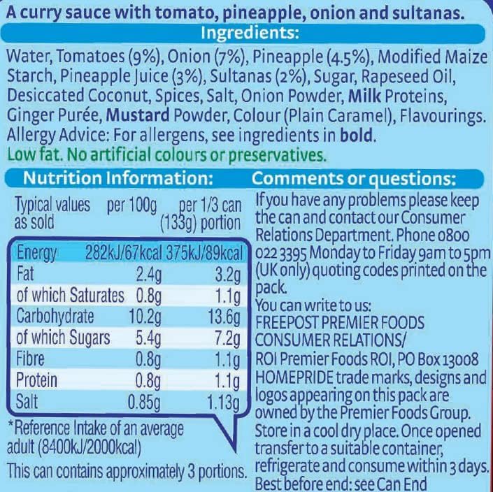 Homepride Klassisches Rezept Currysauce, 400g Dose 4