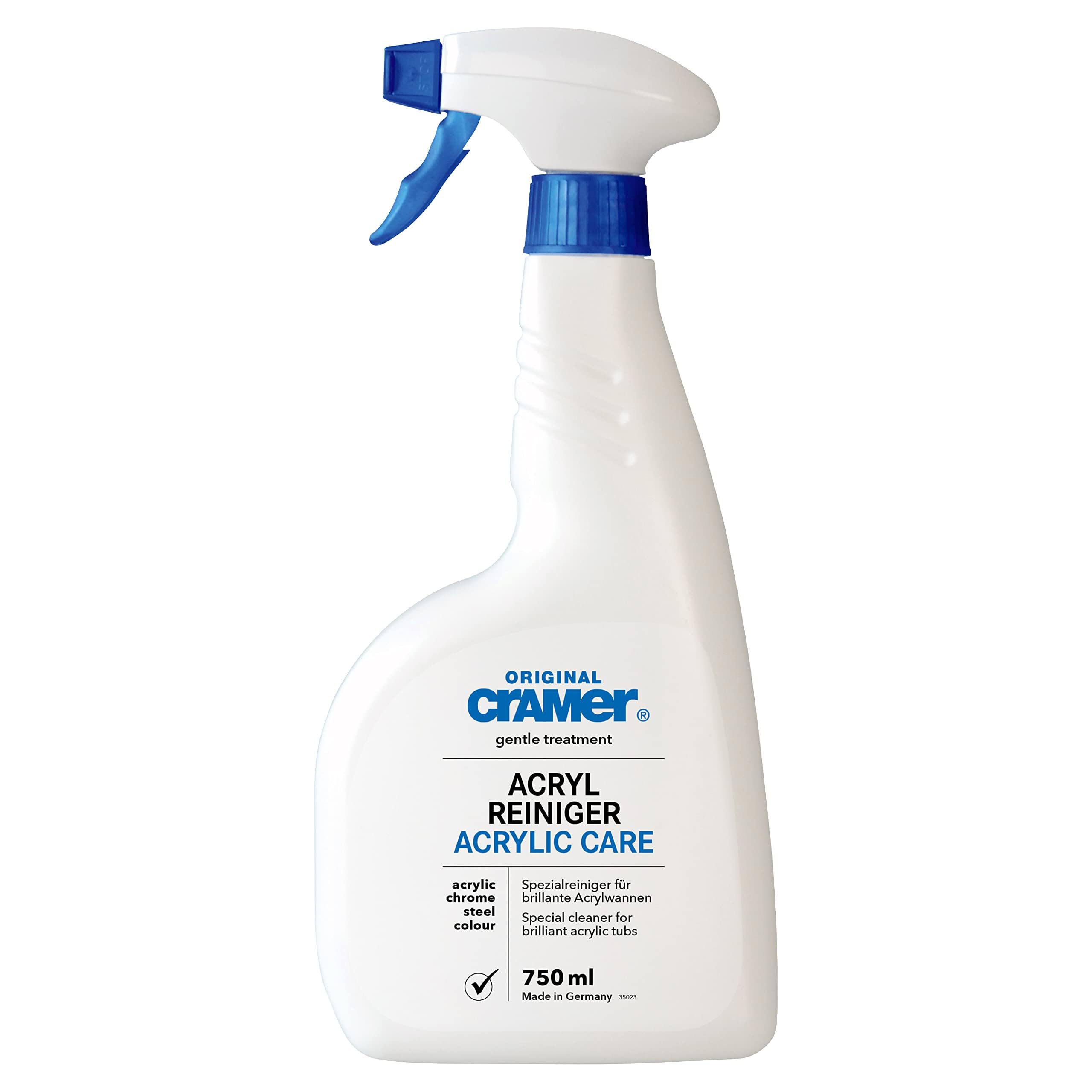 Cramer Acrylic Cleaner - Removes Limescale, Soap, and Dirt | 750 ml Liquid