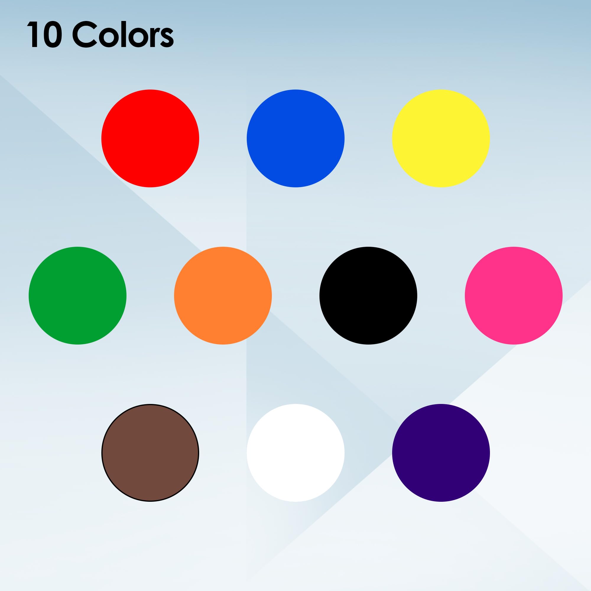 iSOUL Colour-coding Labels - 3000 Pack Round Dot Stickers | 10 Assorted Colours | 10mm 4