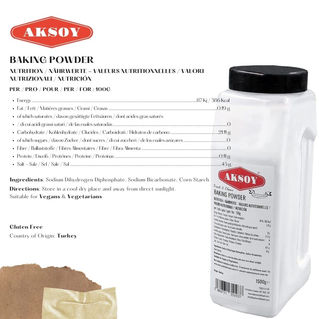 Aksoy Backpulver mit doppelter Wirkung, 1 kg | Allzweck-Backtriebmittel 3