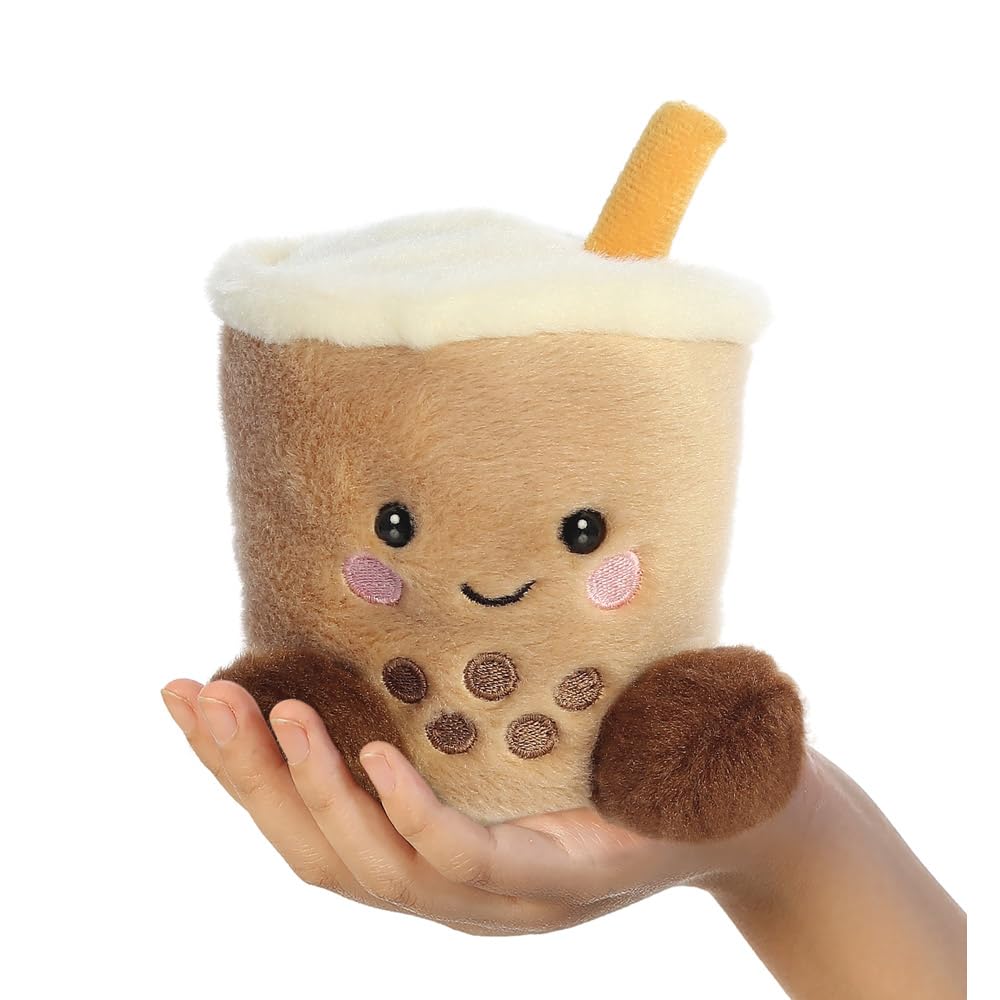 AURORA Palm Pals Milky Tea Boba Stuffed Toy | Soft Polyester Plush | Suitable from Birth