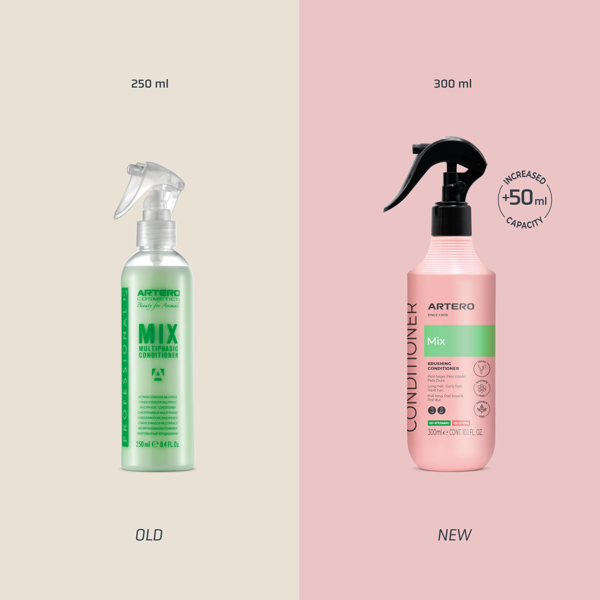 Artero Mix Multi-Phase Conditioner Spray - Detangles & Reduces Drying Time | 300 ml | Fresh Scent 7