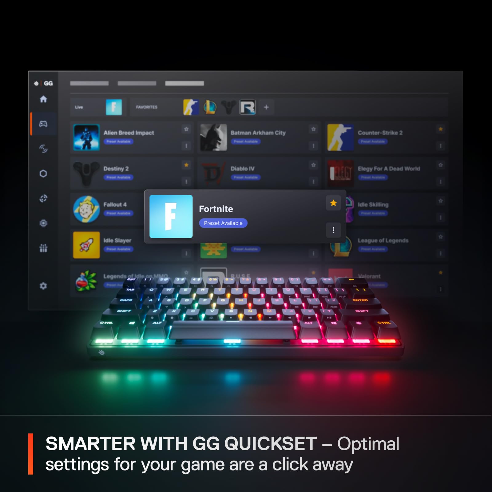 SteelSeries Apex Pro Mini Gen 3 - 60% Gaming Keyboard with OmniPoint 3.0 Hall Effect Switches - Adjustable Actuation, Rapid Trigger, Protection Mode - Black - US QWERTY 3