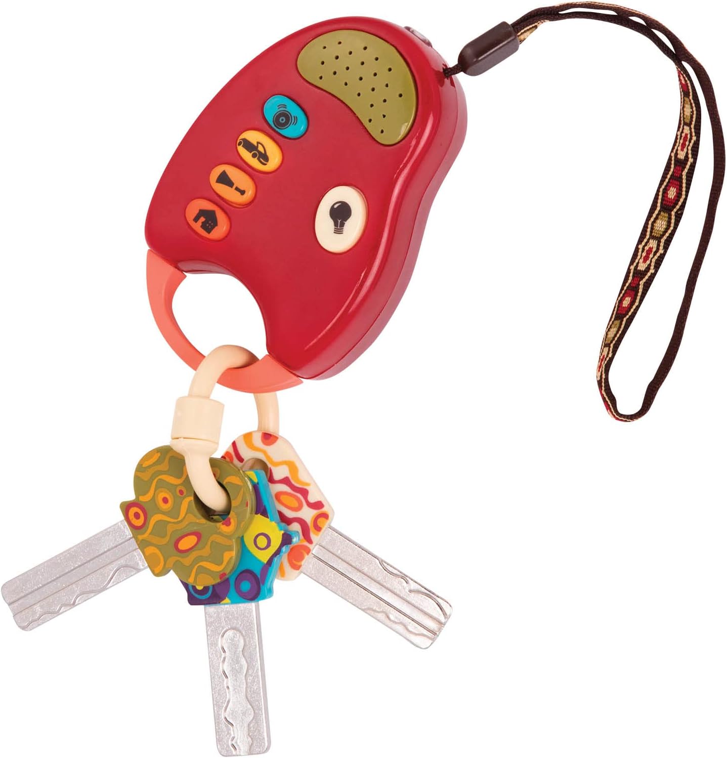 B. toys FunKeys - Toy Car Keys with Lights, Sounds & Flashlight for Toddlers 10 Months+