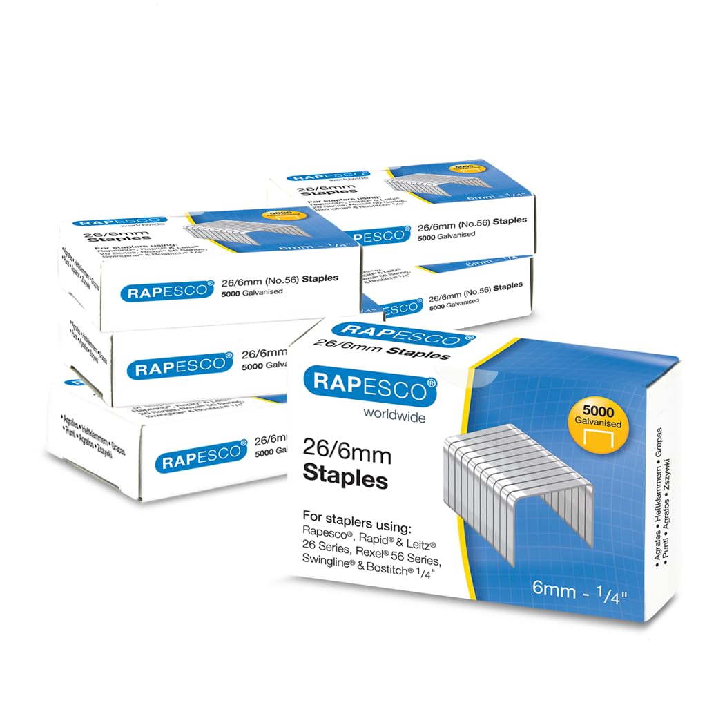 RAPESCO 1733 Business Pack - 6 Antibacterial Desktop Staplers | 25 Sheet Capacity 4