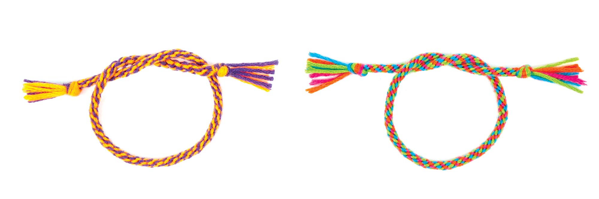Baker Ross Make Your Own Braided Friendship Bracelets Kit - 4 Pack | Ages 8+ | Foam & Thread 4