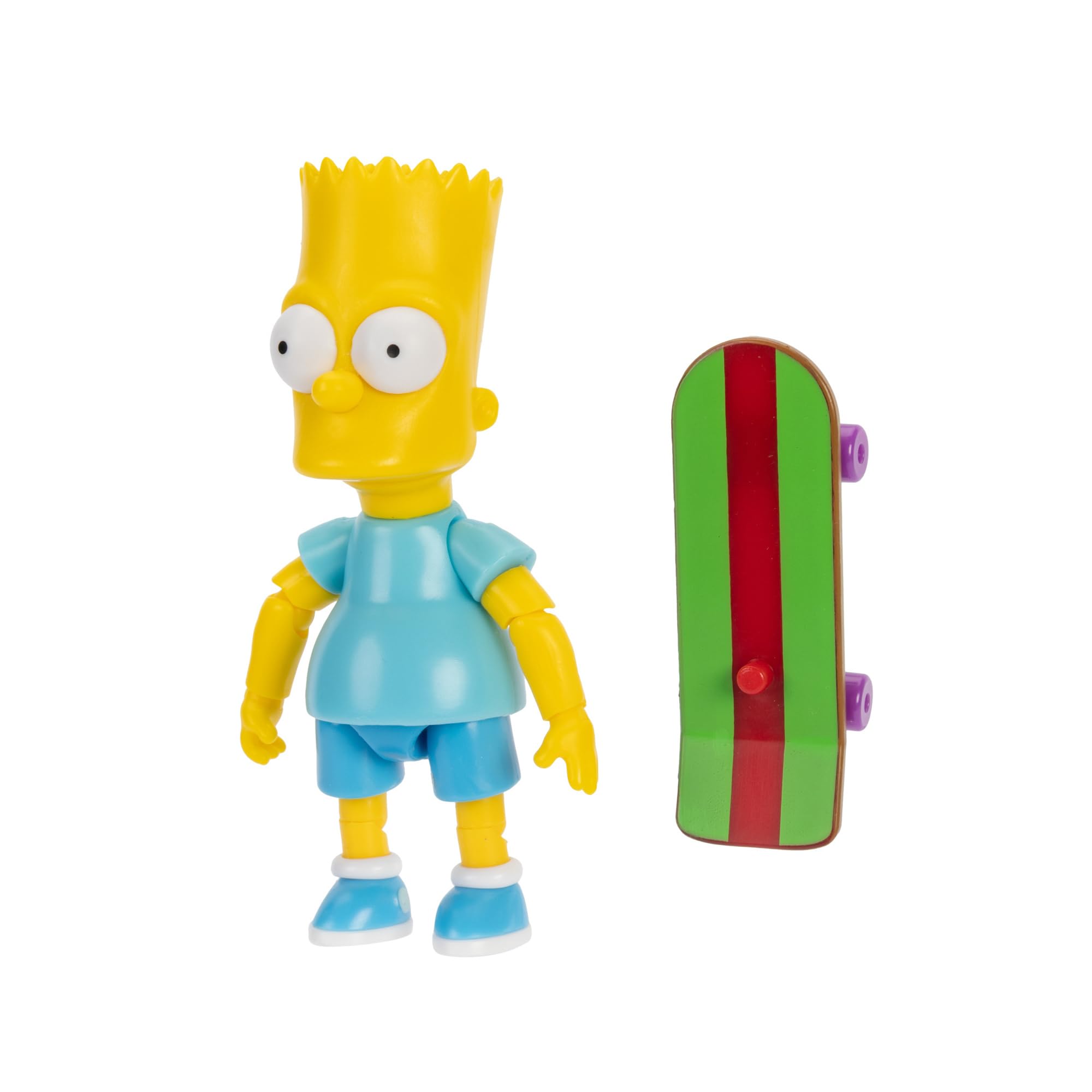 Jakks Pacific The Simpsons Bart Simpson Action Figure - 3.75 Inch Poseable Figure with Skateboard 6