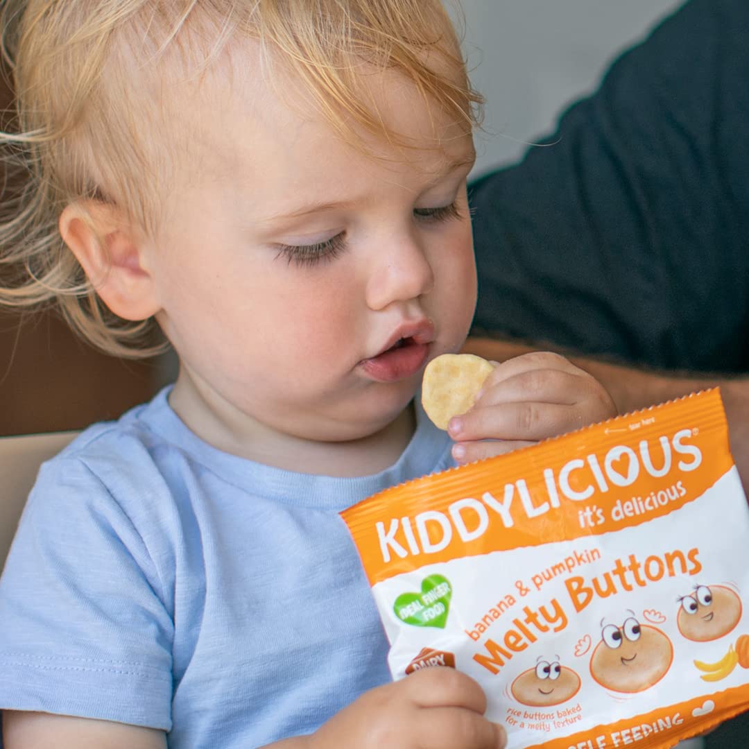 Kiddylicious Apple & Carrot Melty Buttons - Ideal Finger Food for Weaning | Gluten Free, Vegetarian 3