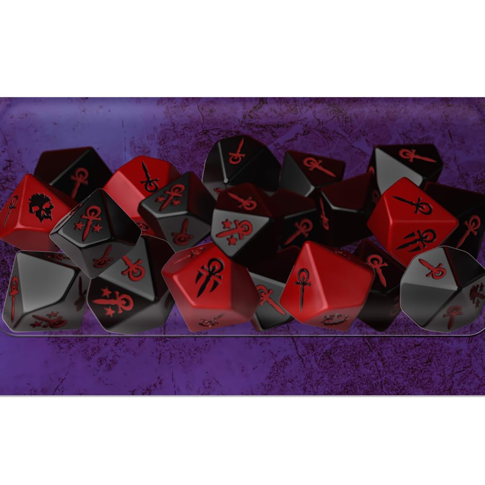 Renegade Game Studios Vampire: The Masquerade Dice Set | 18 Custom Dice | Plastic 4