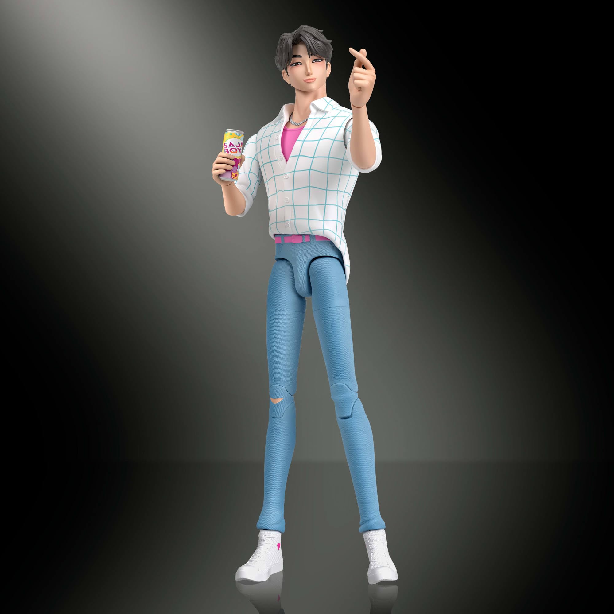 Mattel KPop Demon Hunters Jinu 6.7-inch Action Figure - 18 Points of Articulation | Multicolor Plastic | Ages 4+ 5