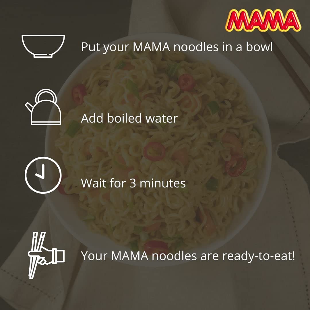 MAMA Hot and Spicy Korean Flavour Udon Noodles - Quick Prep, 90g 4