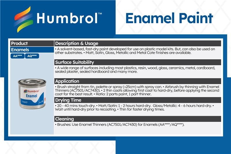 Humbrol No.165 Medium Sea Grey Acrylic Paint - 14ml Matt Finish 3