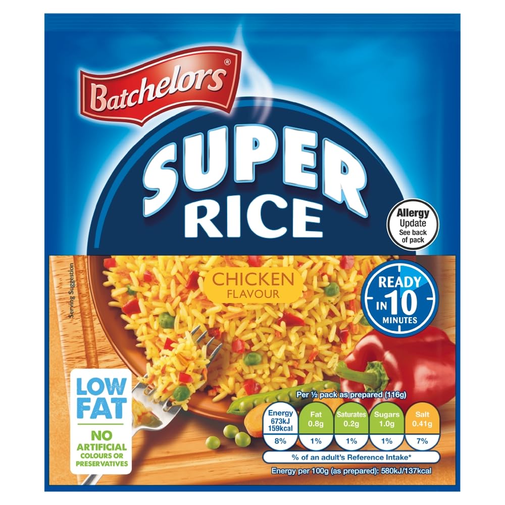 Batchelors Super Rice Chicken Flavour Ready Meal Packet - 90 g (Pack of 11) | No Preservatives