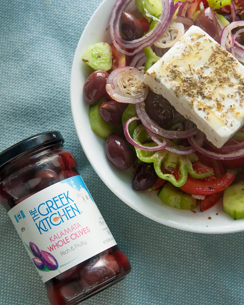 The Greek Kitchen Kalamata Whole Olives - Plump, Meaty Texture | 290 g